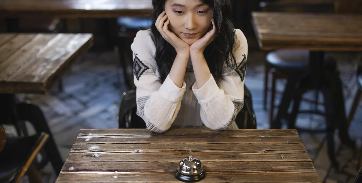 Guest waiting at a restaurant