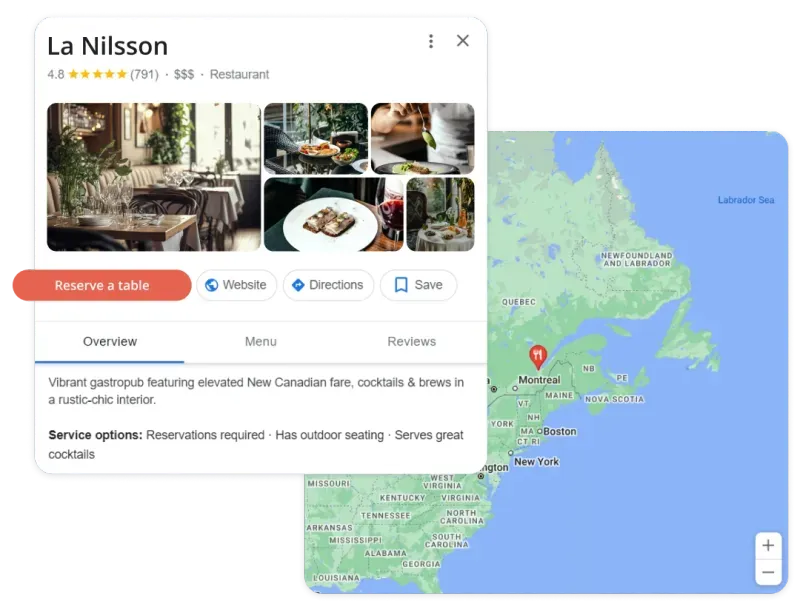 Your Restaurant on Google, Facebook, Instagram, and more!